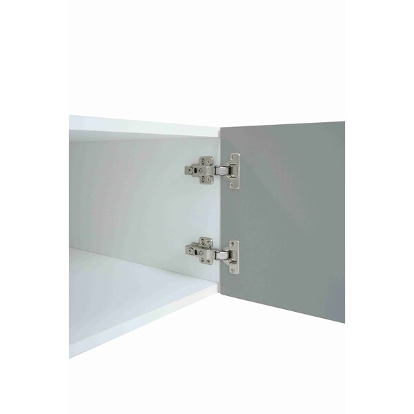 Cambridge Radiance 36in Wx24in Dx12in H Ready to Assemble Slab Wall Bridge Kitchen Cabinet in Matte Grey - SA-W361224-MG-KIT