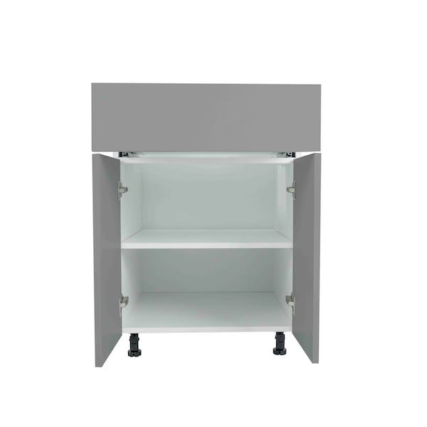 Cambridge Radiance 24 in. W x 24 in. D x 34.50 in. H Ready to Assemble Slab Base Kitchen Cabinet Matte Grey - SA-B24-MG-KIT