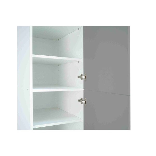 Cambridge Radiance 18 in. W x 24 in. D x 90 in. H Ready to Assemble Slab Pantry Kitchen Cabinet in Matte Grey - SA-TP1890-MG-KIT