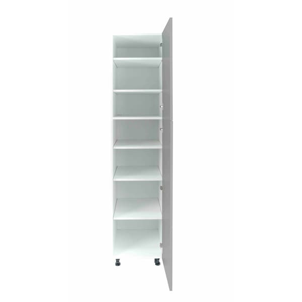 Cambridge Radiance 18 in. W x 24 in. D x 90 in. H Ready to Assemble Slab Pantry Kitchen Cabinet in Matte Grey - SA-TP1890-MG-KIT