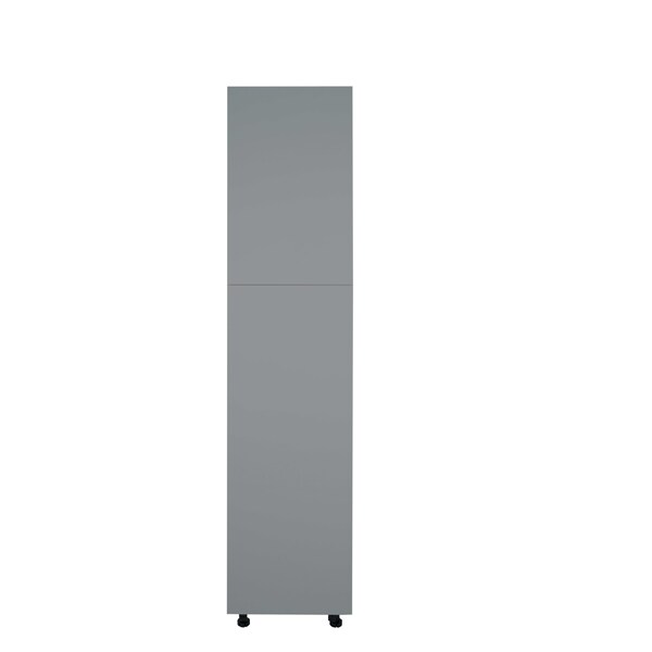 Cambridge Radiance 18 in. W x 24 in. D x 90 in. H Ready to Assemble Slab Pantry Kitchen Cabinet in Matte Grey - SA-TP1890-MG-KIT