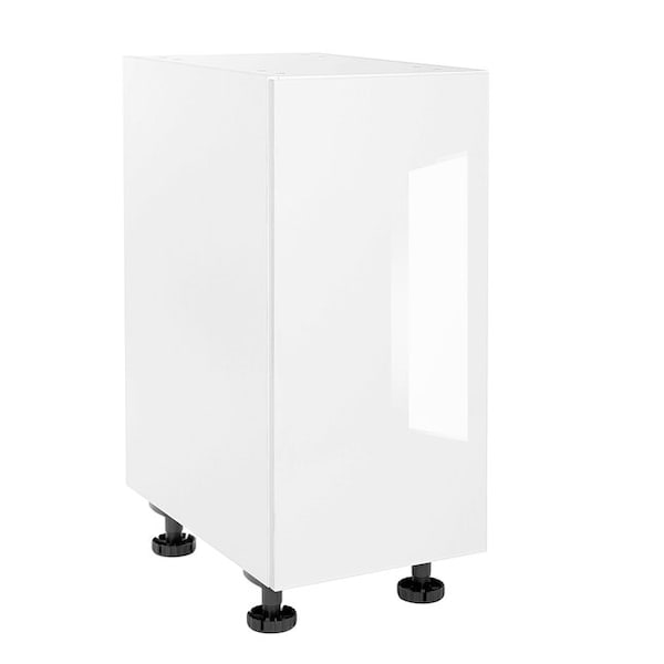 Cambridge Quick Assemble Modern Style, White Gloss 12 in. Base Kitchen Cabinet (12 in. W x 24 in. D x 34.50 in. H) - SA-BD12-WG
