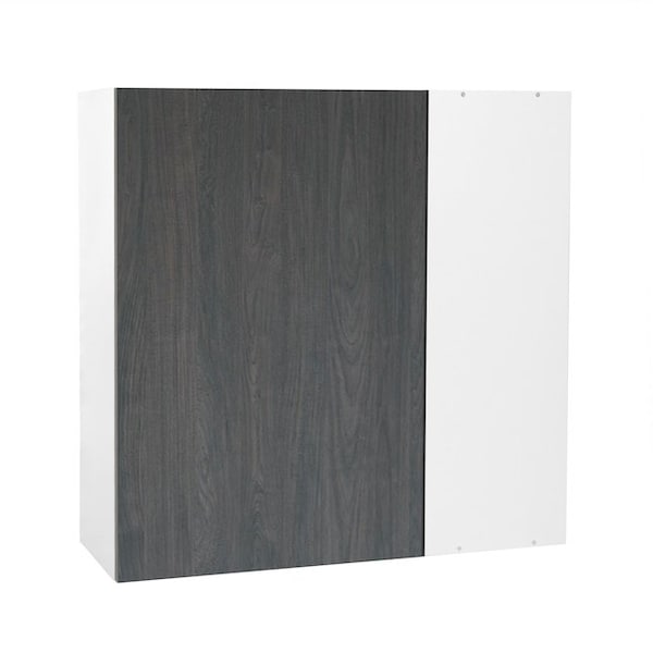 Cambridge Quick Assemble Modern Style, Carbon Marine 36 x 42 in. Blind Wall Kitchen Cabinet (36 in. W x 12 in. D x 42 in. H) - SA-WUB3642-CM