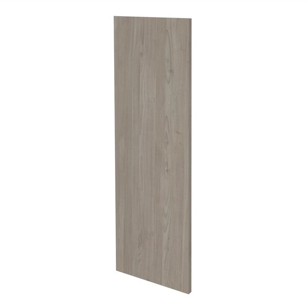 Cambridge Grey Nordic Slab Style Wall Kitchen Cabinet End Panel (12 in W x 0.75 in D x 36 in H) - SA-WUEP36-GN