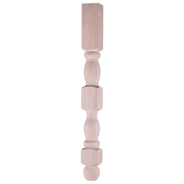 Osborne Wood Products 35 1/4 x 3 1/2 Eastanollee Island Leg in Alder - 302159A