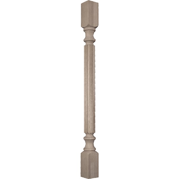 Osborne Wood Products 40 1/2 x 3 Narrow Reeded Bar Top Island Leg in Black Walnut - 1557W