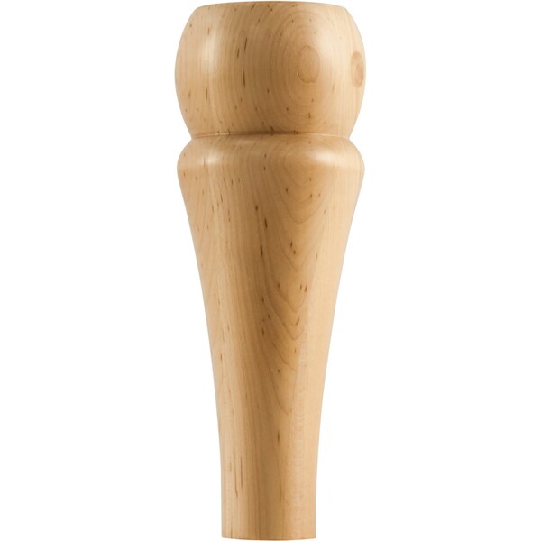 Hardware Resources 3" Wx3"Dx8"H White Birch Round Contemporary Bun Foot - BF15-1-8-WB