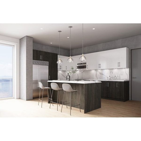 Cambridge Quick Assemble Modern Style, Carbon Marine 9 in. Base Kitchen Cabinet (9 in. W x 24 in. D x 34.50 in. H) - SA-BD9-CM