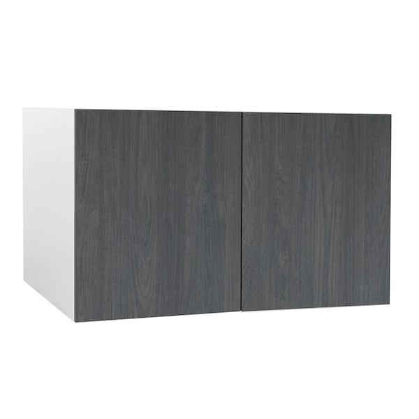 Cambridge Quick Assemble Modern Style, Carbon Marine 36 x 24 in. Wall Bridge Kitchen Cabinet (36 in. W x 24 in. D x 24 in. H) - SA-WR362424-CM