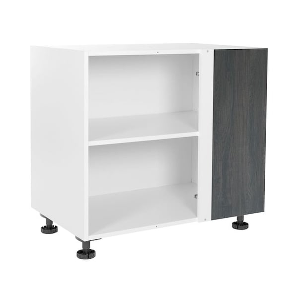 Cambridge Quick Assemble Modern Style, Carbon Marine 36 in. Blind Corner Base Kitchen Cabinet (36 in. W x 24 in. D x 34.50 in. H) - SA-BUBB36-CM