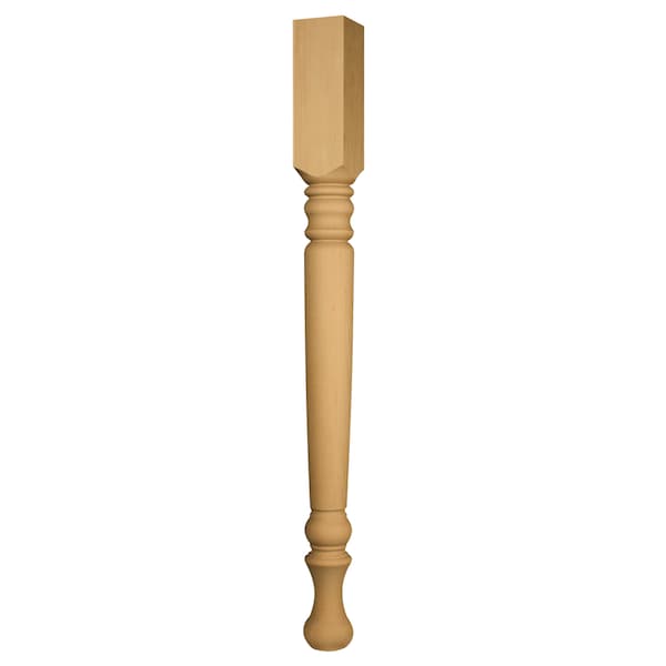 Osborne Wood Products 34 1/2 x 3 Narrow Farm Island Leg in Soft Maple - 2426M