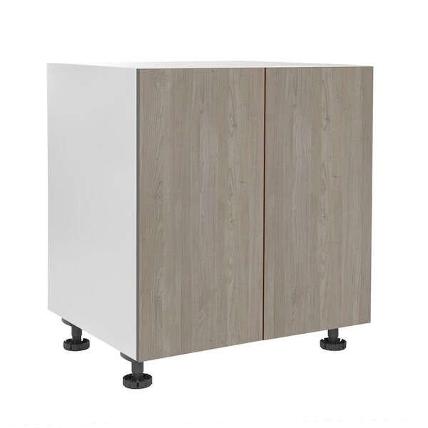 Cambridge Quick Assemble Modern Style, Grey Nordic 36 in. Base Kitchen Cabinet, 2 Door (36 in. W x 24 in. D x 34.50 in. H) - SA-BD36-GN