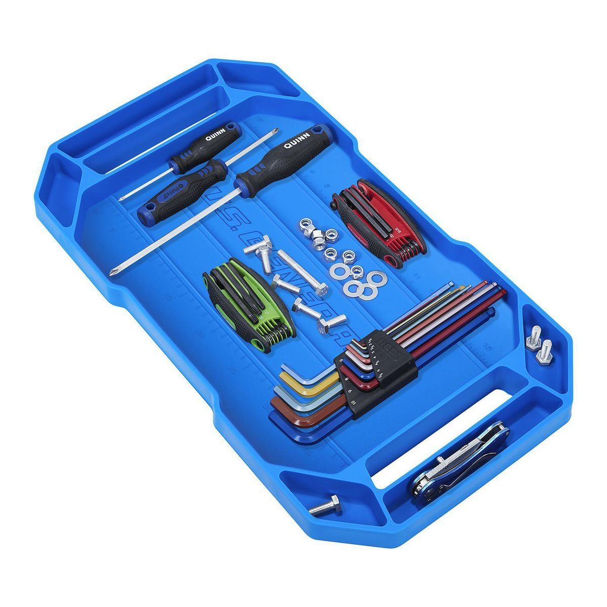 Charola de partes flexibles de gran tamaño U.S. General 20-3/4 pulg. x 11-1/2 pulg. con Ultra-Grip - 58264
