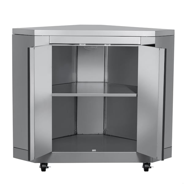Koolmore 26 in. Stainless-Steel Corner Cabinet for Outdoor Kitchen KM-OKS-CCAB - KM-OKS-CCAB