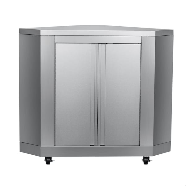 Koolmore 26 in. Stainless-Steel Corner Cabinet for Outdoor Kitchen KM-OKS-CCAB - KM-OKS-CCAB