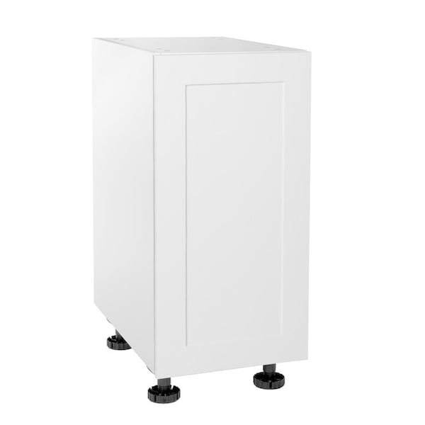 Cambridge Quick Assemble Modern Style, Shaker White 12 in. Base Kitchen Cabinet (12 in. W x 24 in. D x 34.50 in. H) - SA-BD12-SW