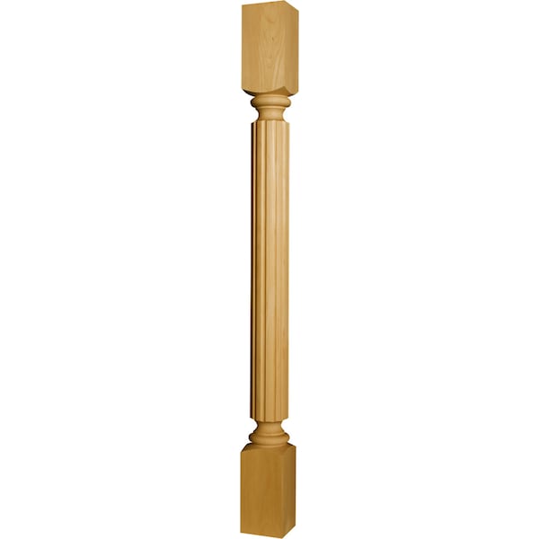Osborne Wood Products 34 1/2 x 3 Narrow Fluted Island Post in Beech - 1447BCH
