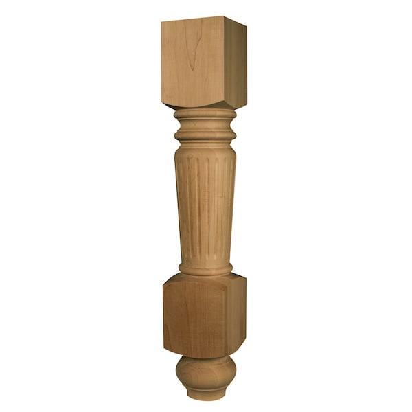 Osborne Wood Products 34 1/2 x 6 Massive Fluted Island Leg in Soft Maple - 2412M