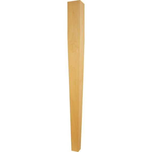 Osborne Wood Products 40 1/2 x 3 1/2 Extended Tapered Island Leg in Rustic Alder - 1580RCA