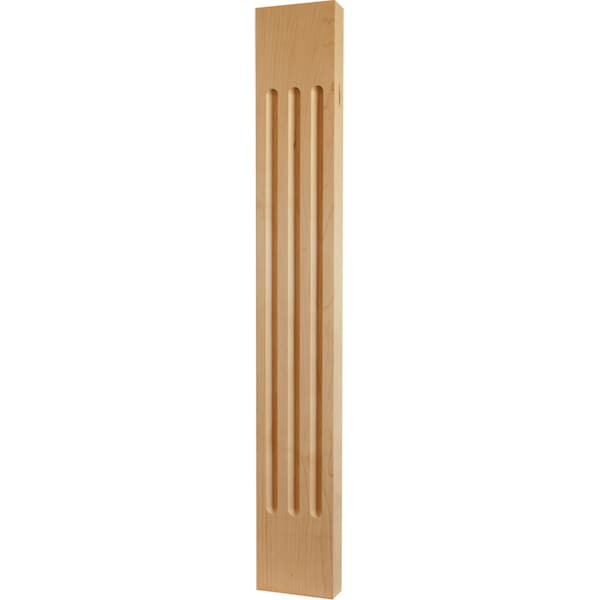 Osborne Wood Products 34 1/2 x 5 x 1 3/16 Fluted Pilaster in Soft Maple - 3501M