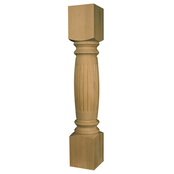Osborne Wood Products 35 1/2 x 6 Massive Fluted Leg in Knotty Pine - 2713P