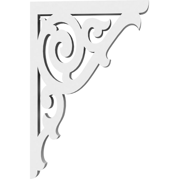 Ekena Millwork Athens Architectural Grade PVC Bracket, 5/8"W X 4"D X 6"H - BKTP01X04X06AT