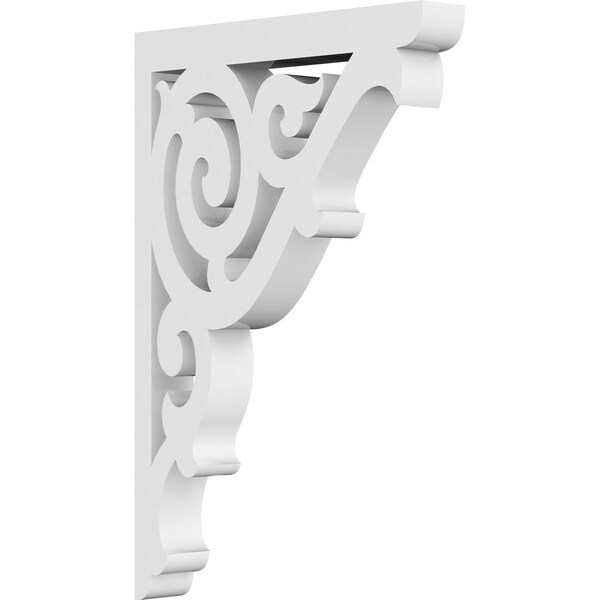 Ekena Millwork Athens Architectural Grade PVC Bracket, 5/8"W X 4"D X 6"H - BKTP01X04X06AT