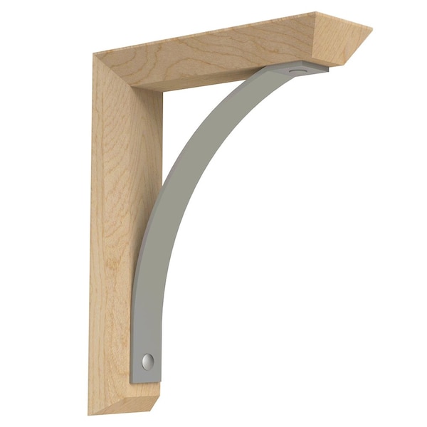 Designs Of Distinction Small Bauhaus Bracket with Brushed Aluminum Arch - Cherry - 01600006CHBA1