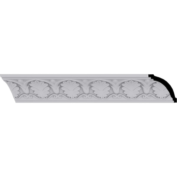 Ekena Millwork 2 1/2"H x 2 1/2"P x 3 5/8"F x 94 1/2"L, (2 3/4" Repeat), Bonetti Crown Moulding - MLD02X02X03BO