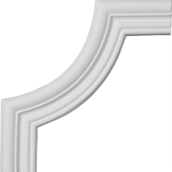 Ekena Millwork 7 3/4"W x 7 3/4"H Swindon Panel Moulding Corner (matches moulding PML01X00SW) - PML09X09SW