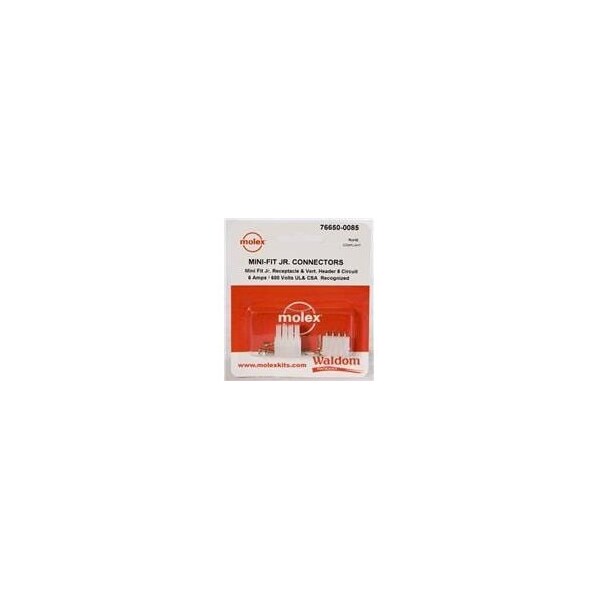 Cabeceras y alojamientos de cableado Molex Minifit Jr Kit de Conector V Hdr Recept 8 Ckt - 766500085