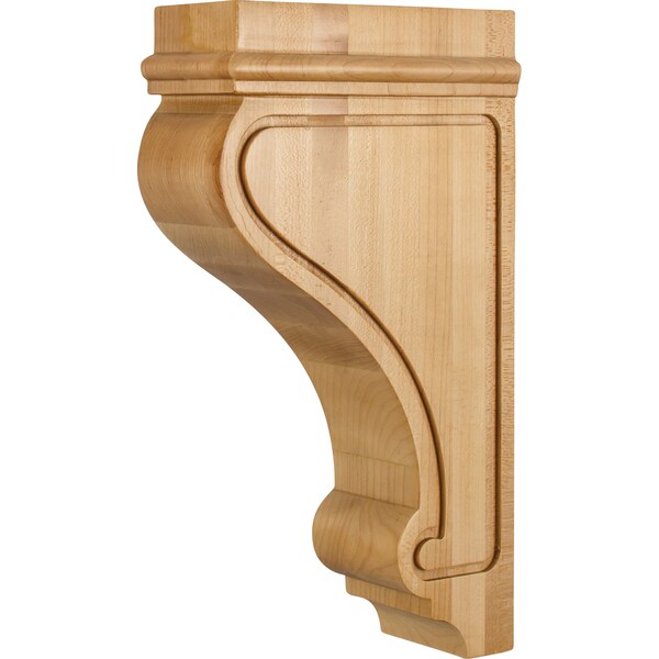 Hardware Resources 3" Wx7-3/4"Dx14"H Rubberwood Arts & Crafts Corbel - COR26-2RW