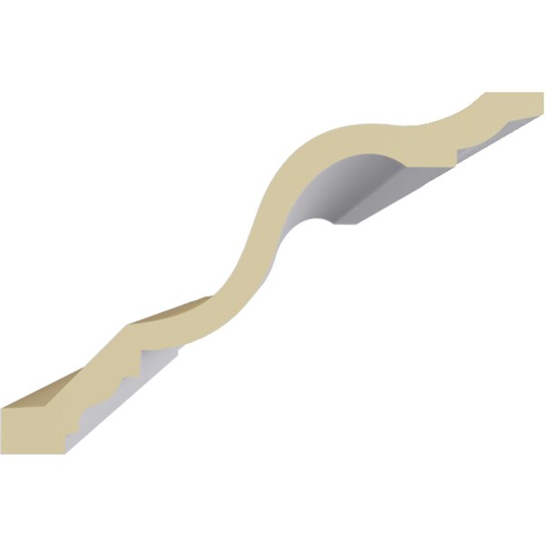 Ekena Millwork 5"H x 7 1/2"P x 9 3/8"F x 94 1/2"L Niobe Smooth Crown Moulding - MLD05X07X09NI