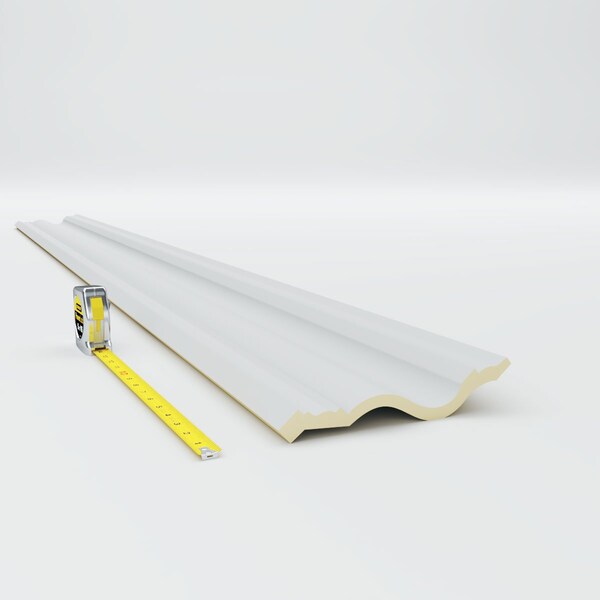 Ekena Millwork 5"H x 7 1/2"P x 9 3/8"F x 94 1/2"L Niobe Smooth Crown Moulding - MLD05X07X09NI