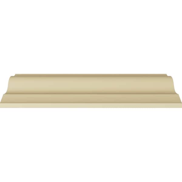 Ekena Millwork 5"H x 7 1/2"P x 9 3/8"F x 94 1/2"L Niobe Smooth Crown Moulding - MLD05X07X09NI