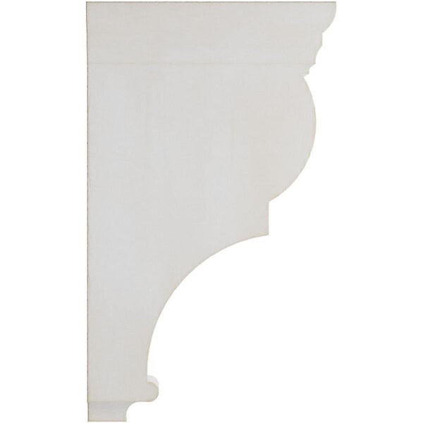 Ekena Millwork 3 1/2"W x 7 1/2"D x 14"H Extra Large Rojas Wood Vintage Decor Corbel, Chalk Dust White - CORWD03X07X14RJWH