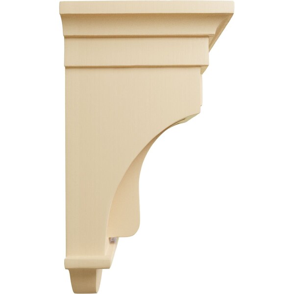 Ekena Millwork 6 1/2"W x 6 1/2"D x 12"H Raised Fluting Corbel, Maple - COR06X06X12RAMA