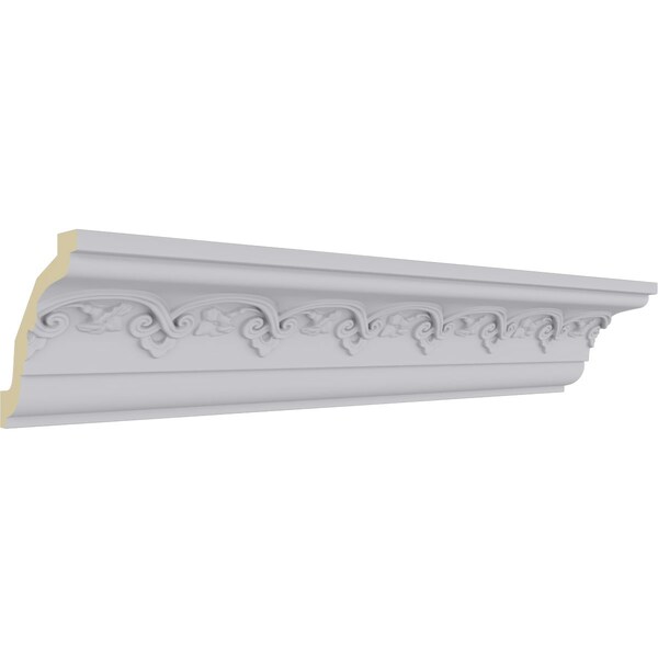 Ekena Millwork 3 3/8"H x 3 1/2"P x 4 7/8"F x 94 1/2"L Lisbon Crown Moulding - MLD03X04X05LI