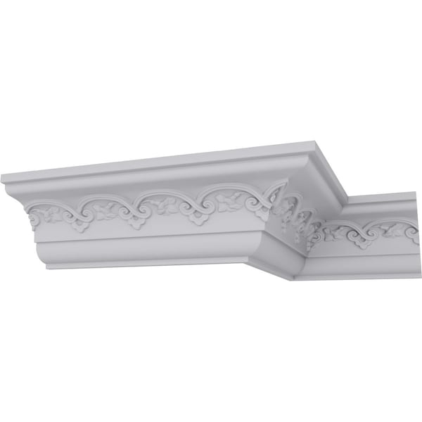 Ekena Millwork 3 3/8"H x 3 1/2"P x 4 7/8"F x 94 1/2"L Lisbon Crown Moulding - MLD03X04X05LI