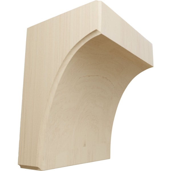 Ekena Millwork 5 1/4"W x 4"D x 6"H Clarksville Bracket, Rubberwood - BKTW05X04X06CVRW