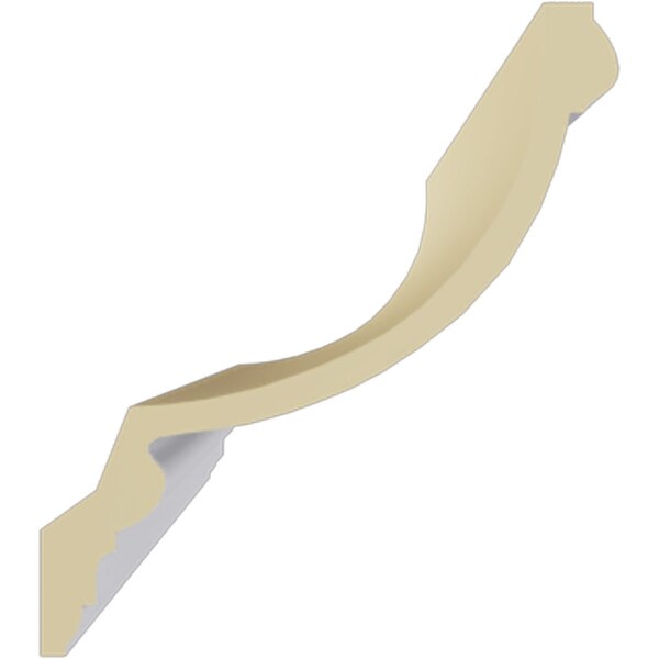 Ekena Millwork 6 1/2"H x 5 3/4"P x 8 5/8"F x 94 1/2"L Claremont Traditional Smooth Crown Moulding - MLD06X05X08CL