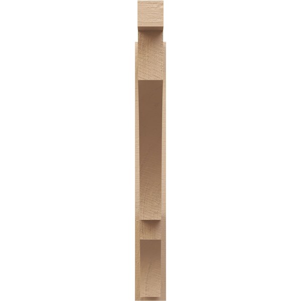 Ekena Millwork 5 1/2-in W x 38-in D x 46-in H Balboa Block Rough Cedar Woodgrain TimberThane Outlooker, Primed Tan - OUTUR055X38X46BOA44RCPR