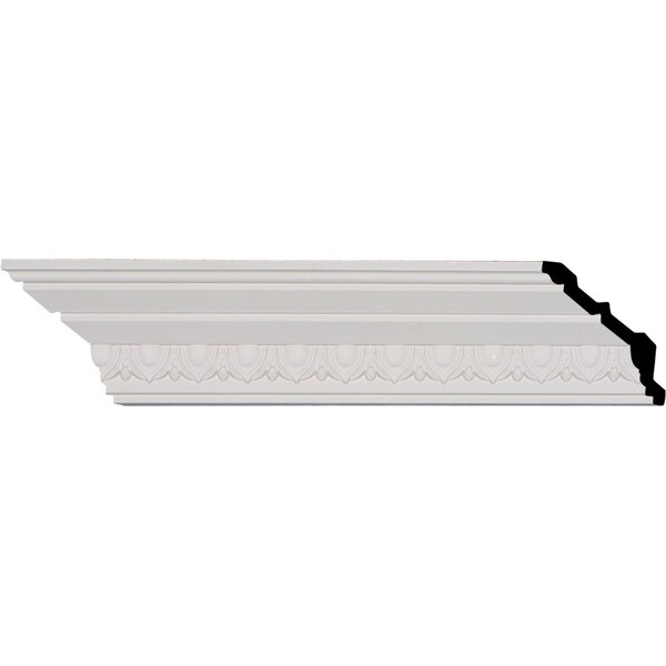 Ekena Millwork SAMPLE - 3 1/2"H x 3 1/4"P x 4 3/4"F x 12"L, (1 1/2" Repeat), Egg and Dart Crown Moulding - SAMPLE-MLD03X03X04EG