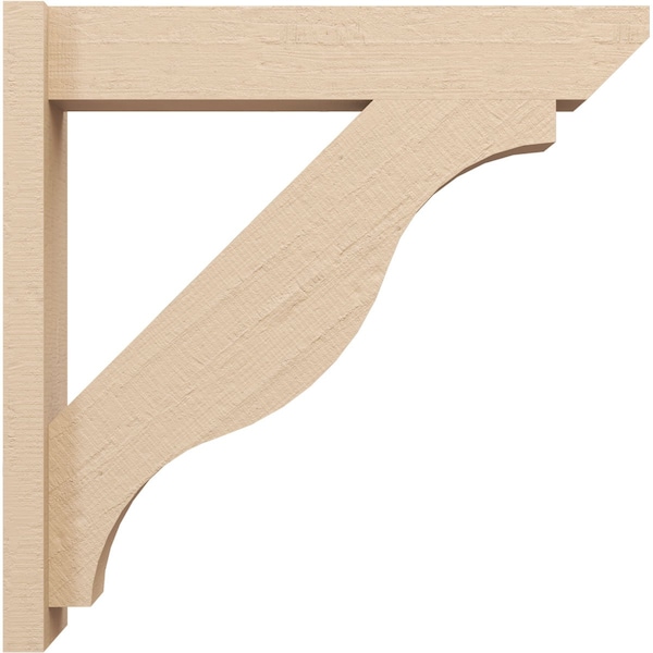 Ekena Millwork 5 1/2-in W x 24-in D x 24-in H Funston Slat Rough Cedar Woodgrain TimberThane Outlooker, Primed Tan - OUTUR055X24X24FST24RCPR
