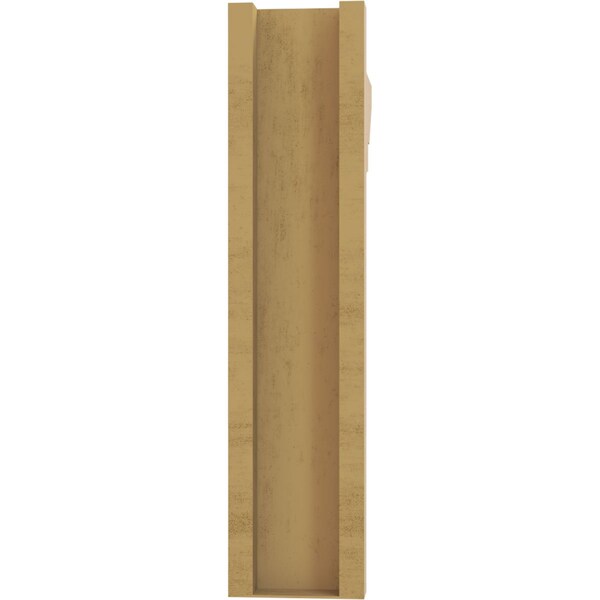 Ekena Millwork 5 1/2-in W x 24-in D x 24-in H Funston Slat Rough Cedar Woodgrain TimberThane Outlooker, Primed Tan - OUTUR055X24X24FST24RCPR