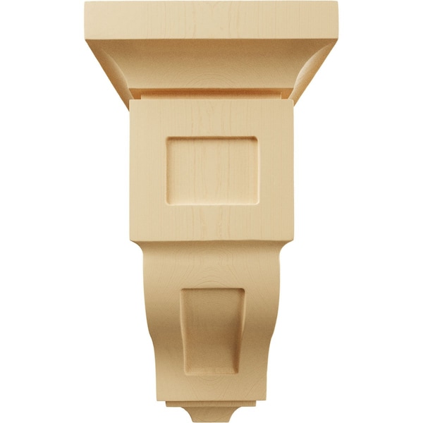 Ekena Millwork 7"W x 7 3/4"D x 14"H Jumbo Reyes Wood Corbel, Maple - CORW07X07X14RYMA