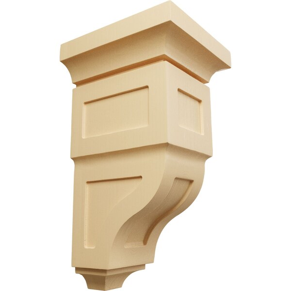 Ekena Millwork 7"W x 7 3/4"D x 14"H Jumbo Reyes Wood Corbel, Maple - CORW07X07X14RYMA
