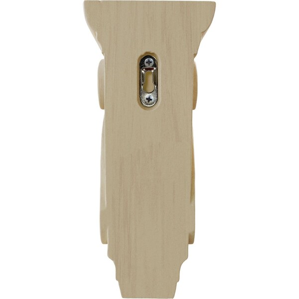 Ekena Millwork 3 3/4"W x 4 3/8"D x 8 1/2"H Medium Fig Leaf Corbel, Rubberwood - COR03X04X08FIRW
