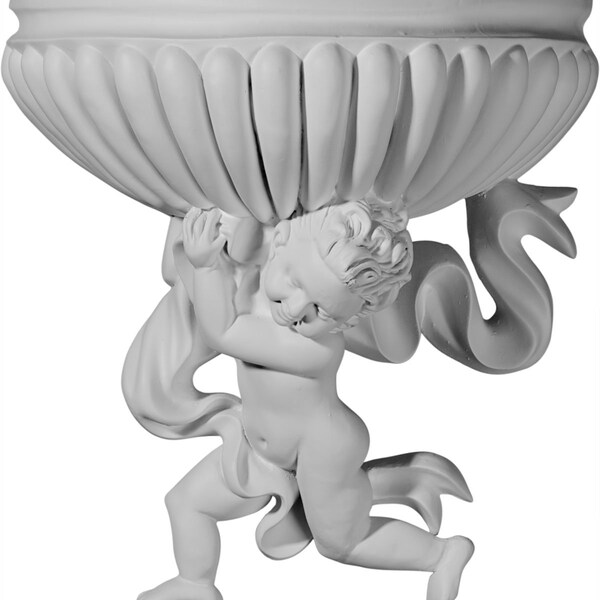 Ekena Millwork 13 7/8"W x 6 7/8"D x 15 1/8"H Angel Wall Sconce - Right - SCO14X06X15AN-R