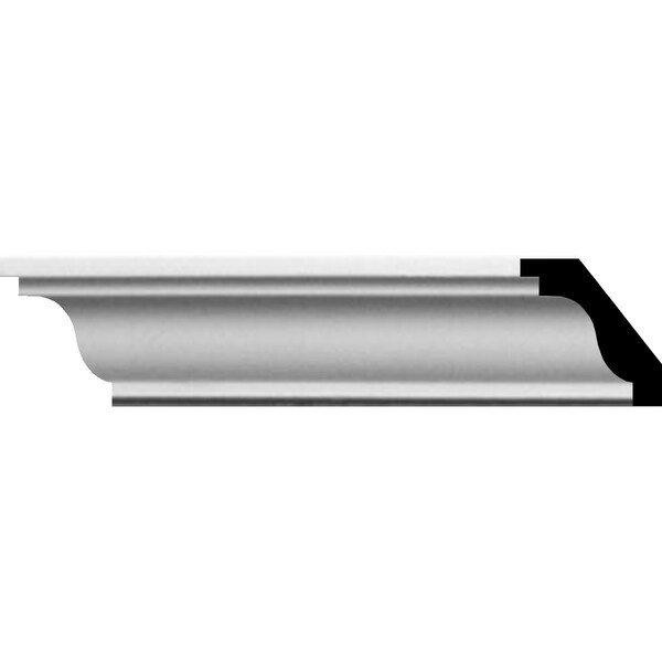 Ekena Millwork SAMPLE - 1 1/4"H x 1 1/4"P x 1 3/4"F x 12"L Hillsborough Traditional Smooth Crown Moulding - SAMPLE-MLD01X01X01HI